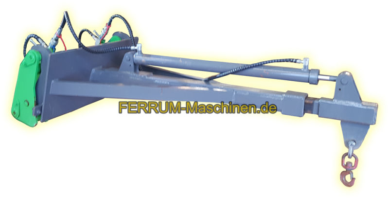 hydraulisch ausfahrbarer Kranarm für Hoflader / Radlader von Ferrum Maschinen